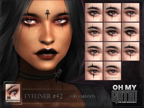 The Sims Resource Oh My Goth Eyeliner 42 Sims 4 Cc Makeup Sims 4