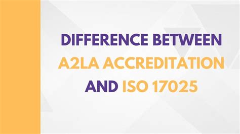 Difference Between A La Accreditation And Iso In