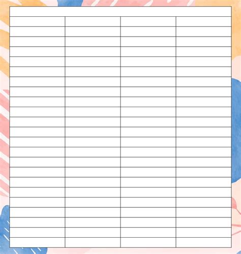 Free Printable Column Paper