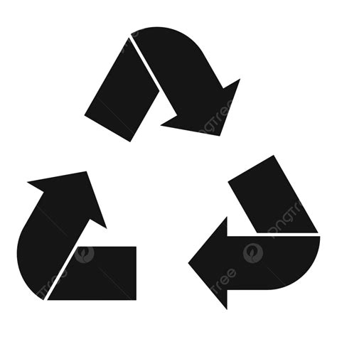 Icono De Tri Ngulo De Reciclaje Vector Simple Png Dibujos Negro Icono