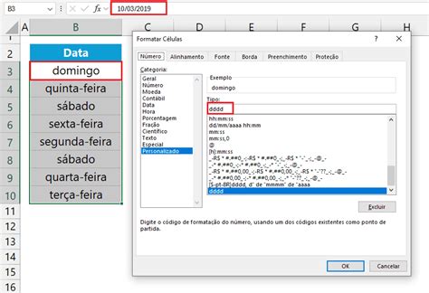 Exibir Dia Da Semana De Uma Data No Excel Guia Do Excel