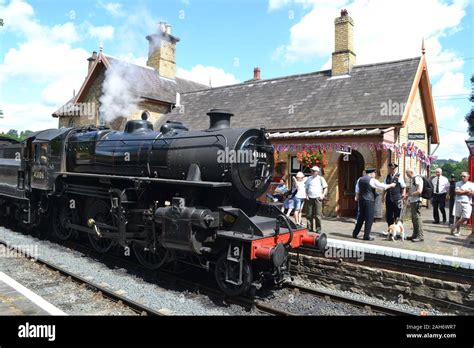 Steam Train At Highly Station On The Severn Valley Railway During A