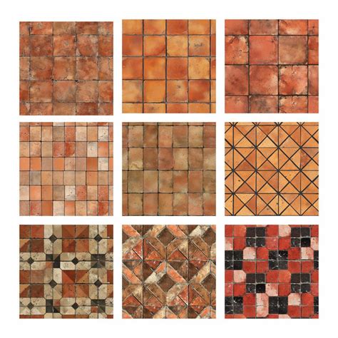 Seamless Terracotta Tile Patterns for Illustrator Designs