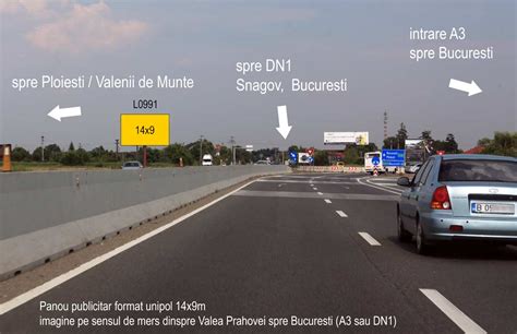 Panou Publicitare In Sensul Giratoriu De La Intrarea Pe Autostrada A