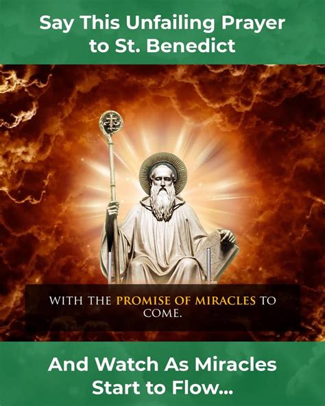 Very Powerful Prayer To St Benedict For Miracles Read This