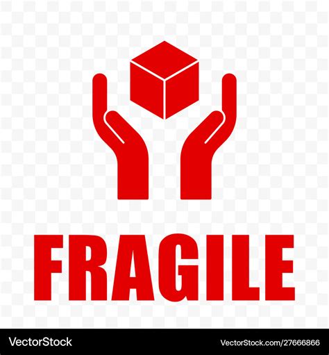 Fragile Icon Handle With Care Logistics Shipping Vector Image