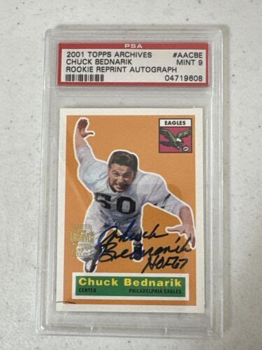 Topps Archives Football Certified Autograph Issue Chuck Bednarik