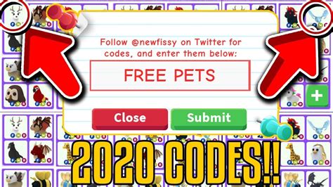 Codes On Adopt Me For Pets Redeem Roblox Adopt Me Codes Redeem