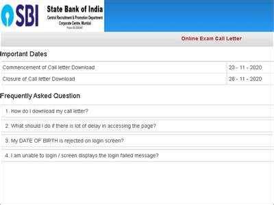 SBI CBO Admit Card SBI Circle Based Officer 2020 Admit Card Released