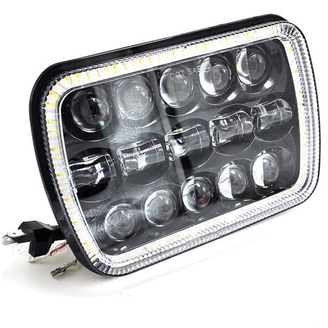 Universal X X Inch Halo Led Square Headlights For Pickup Trucks