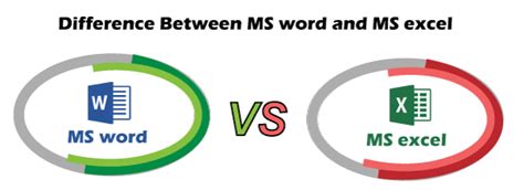 Difference Between Ms Word And Ms Excel