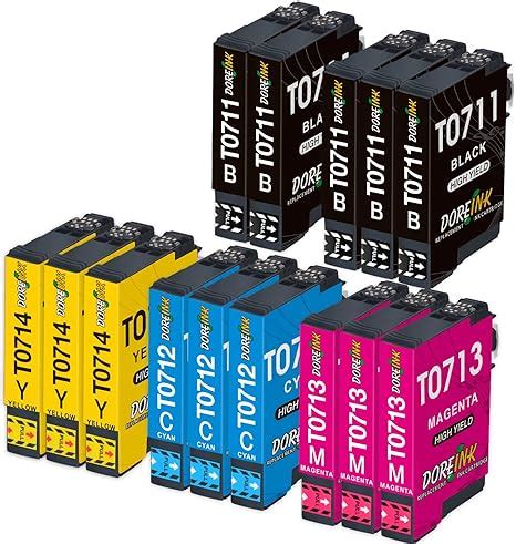 DOREINK T0715 Multipack patronen Kompatibel für T0711 T0712 T0713 T0714