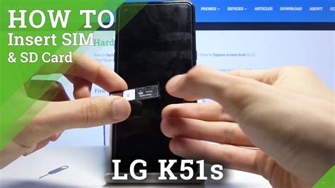 How To Insert Sim And Sd Into Lg K S Set Up Sim Sd Cards Youtube