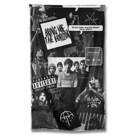 Jual Poster Kain Bendera Bmth Bring Me The Horizon Tapestry Wall Decor