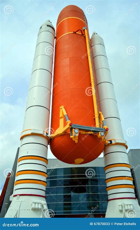 Space Shuttle Solid Rocket Boosters And External Tank On Display At