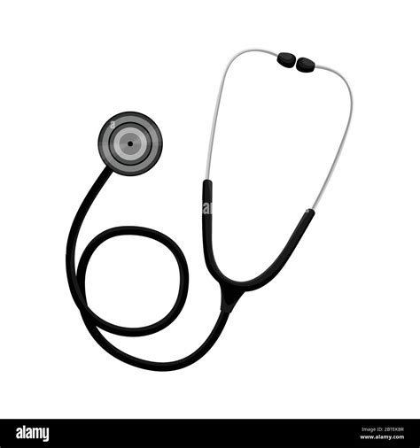 Cartoon black medical stethoscope Stock Vector Image & Art - Alamy