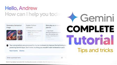 How To Use New Google Gemini Gemini Ai Tutorial Complete Guide With