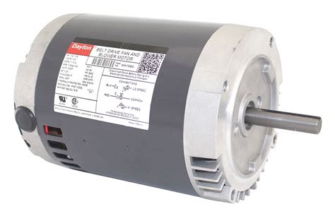 DAYTON Belt Drive Motor 1 6 1 2 HP Split Phase Nameplate RPM 1 725