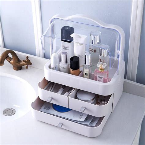 Large Plastic Bathroom Desktop Lipstick Container Clear Acrylic Storage