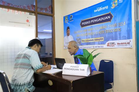 Disnaker Kota Tangerang Buka Posko Pengaduan THR Keagamaan Tahun 2024