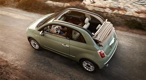 2015 Fiat 500c Pop Convertible Exterior Light Green Interior Morrone And Avorio Cloth