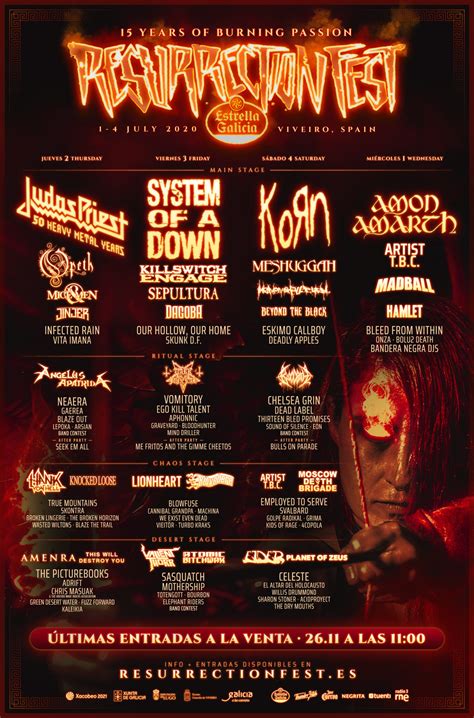 Nuevas Bandas Y Cartel Por D As Del Resurrection Fest Estrella Galicia