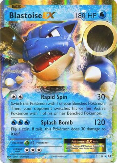 Blastoise Ex Ultra Rare Xy Evolutions Singles Etsy