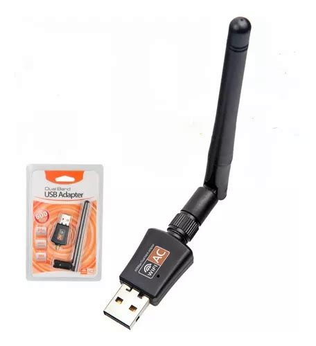 Adaptador Wifi Usb 5g Y 2 4g Con Antena Doble Banda 600mbps Cuotas Sin Interés