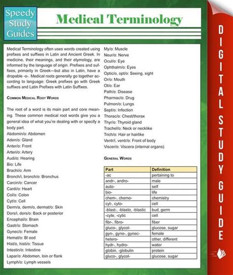 Medical Terminology Speedy Study Guides Ebook Speedy Publishing