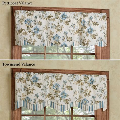 Farrell Light Cream Floral Layered Window Valance