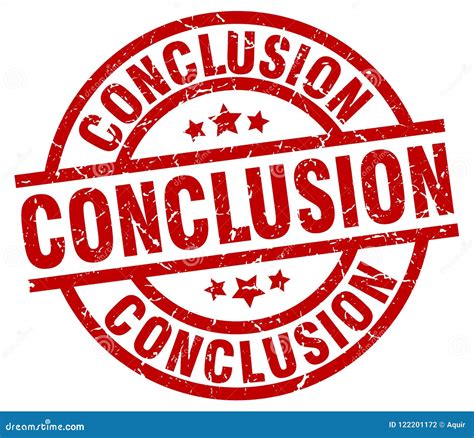 Conclusion Stamp Vector Illustration Cartoondealer