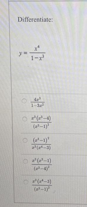 Differentiate Y 4 1 X³ 3 47³ 1 3x² X³ X³ 4