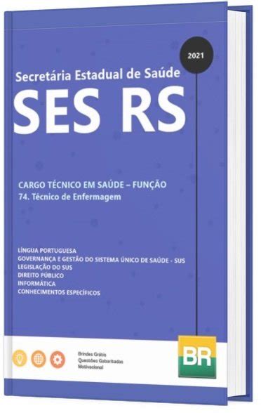 Apostila Ses Rs T Cnico De Enfermagem Impressa Balc O De Concursos