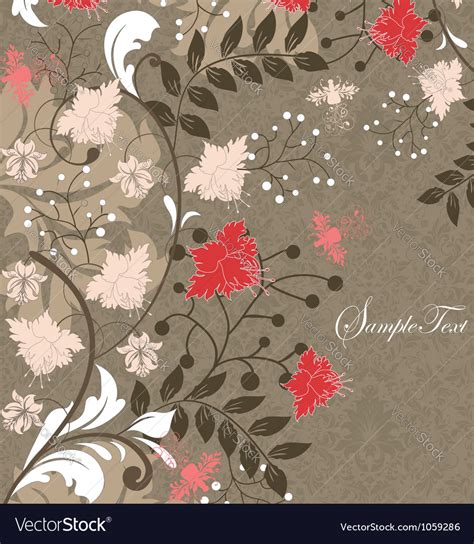 Floral Invitation Royalty Free Vector Image Vectorstock