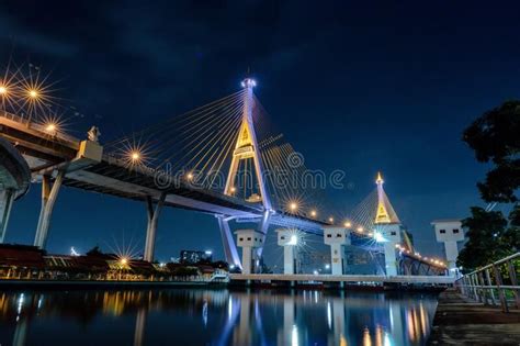 Bhumibol Suspension Bridge Bangkok Thailand Bay Bridge Behance