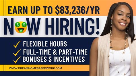 🔥5 Full Time And Part Time Remote Jobs Hiring Now Earn Up To 83 236 Yr