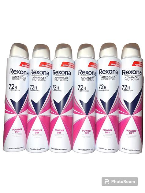 Womens Rexona Powder Dry Deodorant Body Spray Anti Perspirant 200ml Pack 6 Ebay