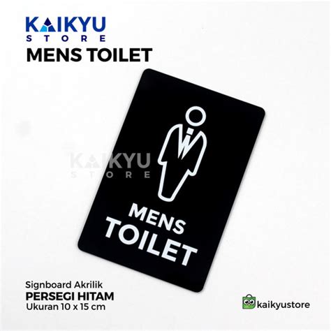 Jual Papan Toilet Pria Sign Board Akrilik Mens Toilet Sign Toilet