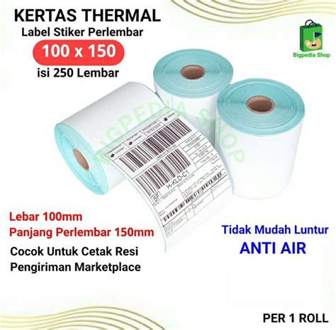 Kertas Thermal Label Stiker 100x150mm 250 Lembar Lazada Indonesia