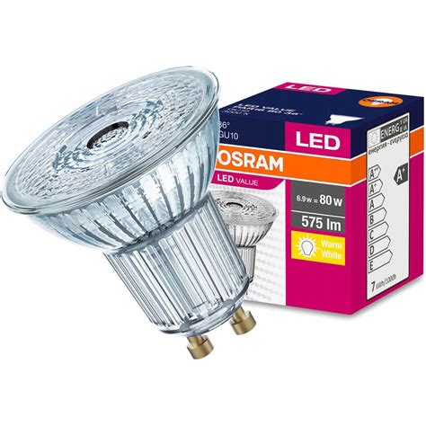 Bec Led Osram Halogen Gu10 Par16 6 9w 80w 575lm 3000k Alb Cald