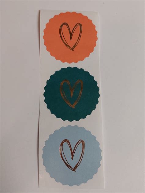 Grote Hartjes Stickers Oranje Blauw Groen Bedels Meer