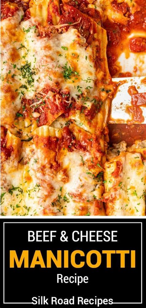 This Manicotti Recipe Includes Three Cheeses Two Meats And Plenty Of Herbs Garlic And