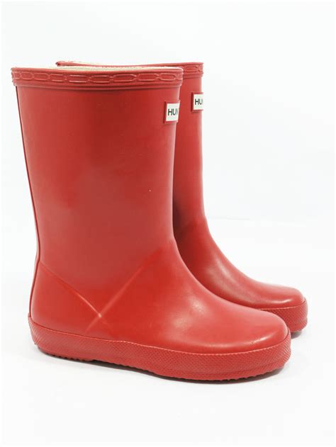 Kids First Hunter Wellies Military Red £2499 Garden4less Uk Shop