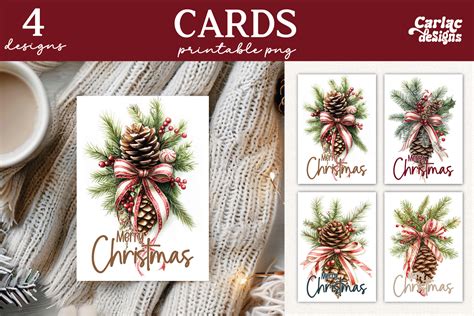 Christmas Cards Printable Cards Graphic By Carla C Designs Creative