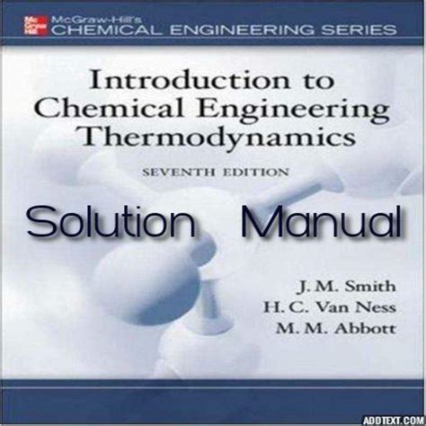 Solution Manual Introduction To Chemical Engineering Thermodynamics Th