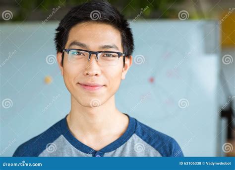 Handsome Attractive Young Asian Male In Glasses Stock Photo Image