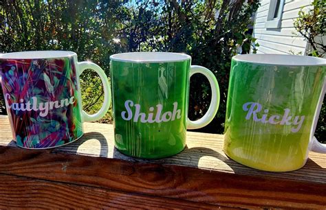 Personalized Watercolor Mug Wraparound Name Mug Custom Etsy