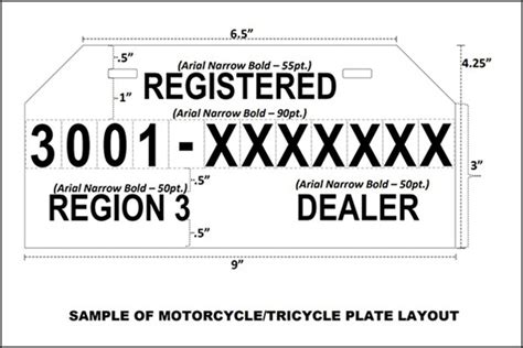 Printable Temporary Plate Number Template - Free Templates Printable