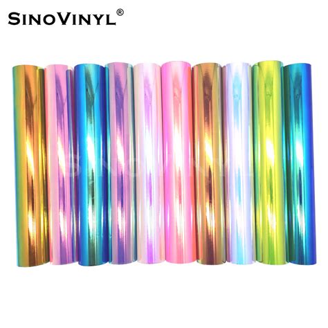 SINOVINYL Chrome Rainbow Amber Orange Paper For Plotter Machine