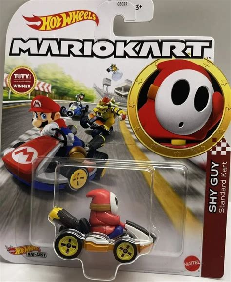 Carro Carrinho Miniatura Shy Guy Standard Kart Mario Kart Super Mario Bros Estilo Hot Wheels